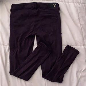 Maroon American Eagle super stretch jeggings